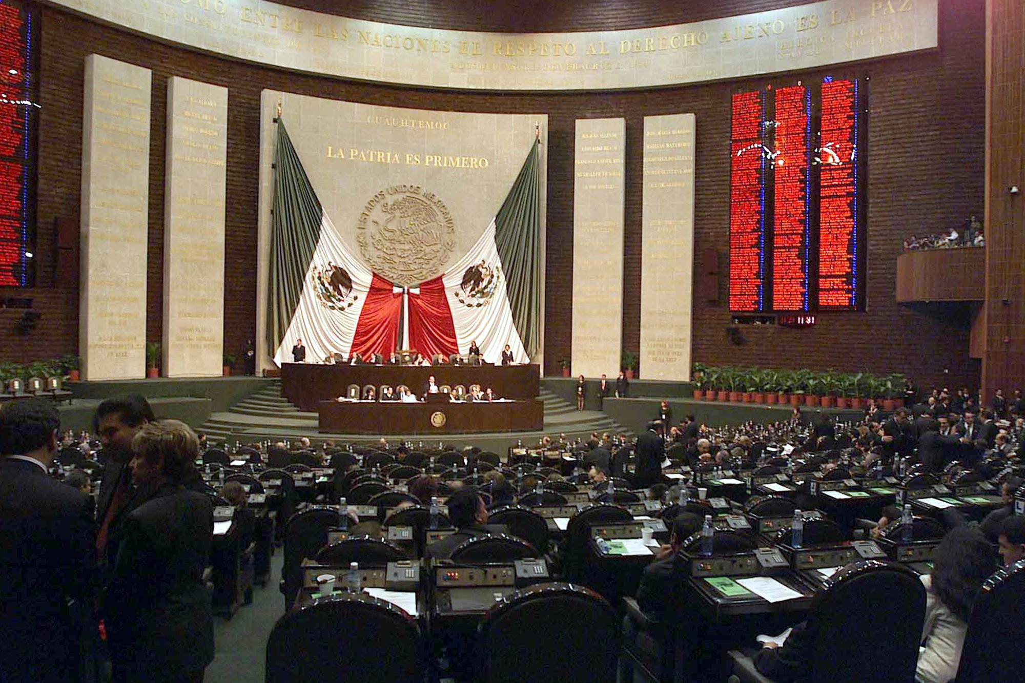 Interior de la Cámara de Diputados en CDMX